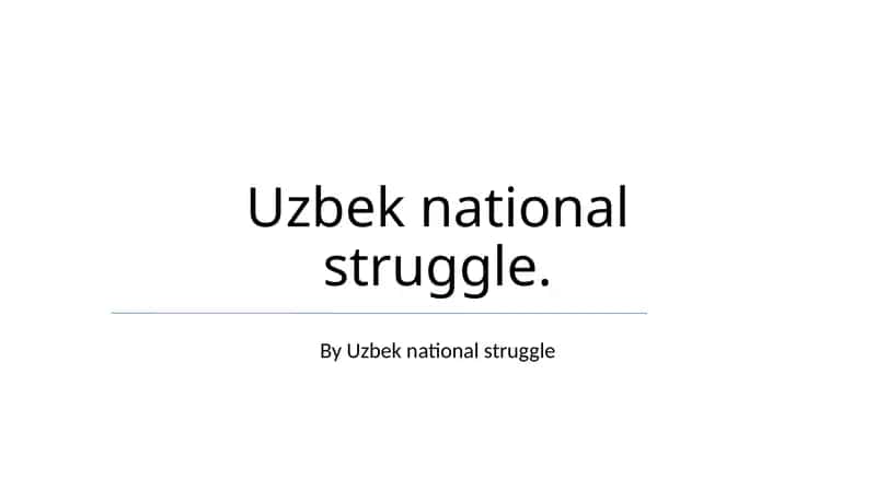 Uzbek national struggle