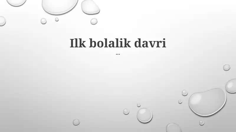 Erta Bolalik Rivojlanishi: Asosiy Yillar
