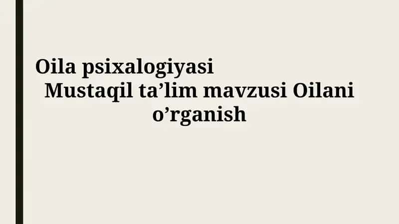 Oila psixalogiyasi
