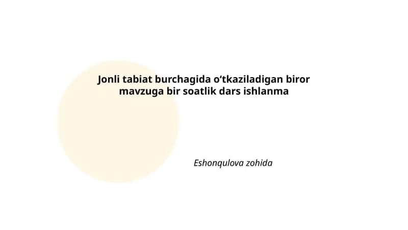 O'simlikning asosiy qismlari