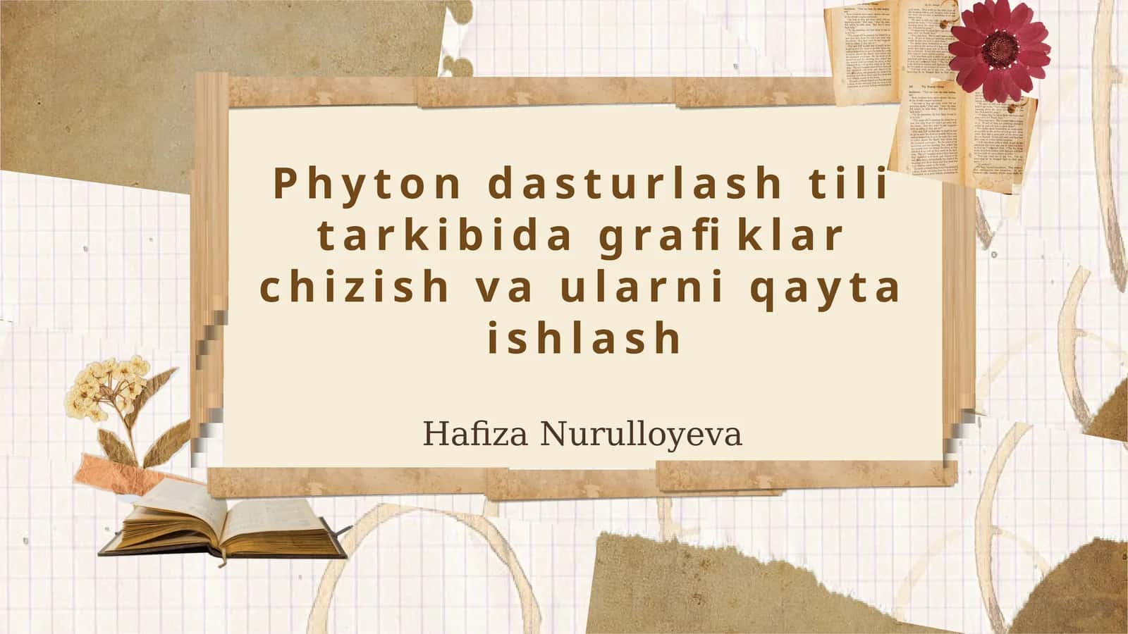 Python-da Grafiklarni Chizish va Qayta Ishlash