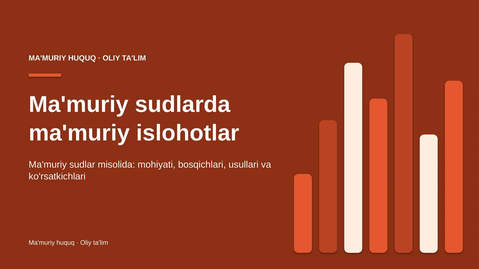 Ma'muriy sudlarda ma'muriy islohotlar