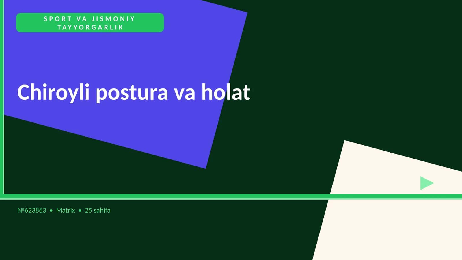 Chiroyli postura va holat