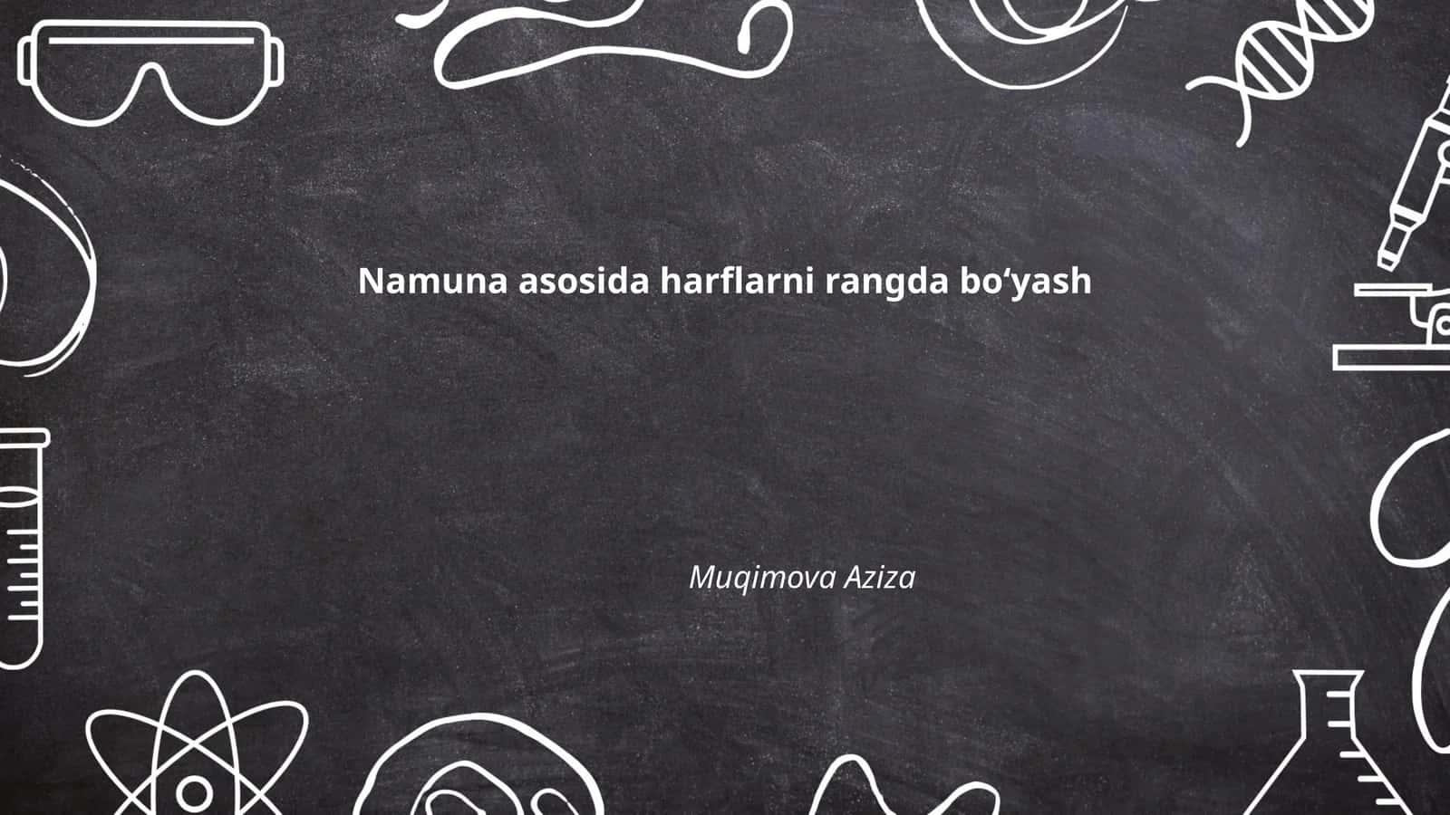 Harflarni rangda boʻyash
