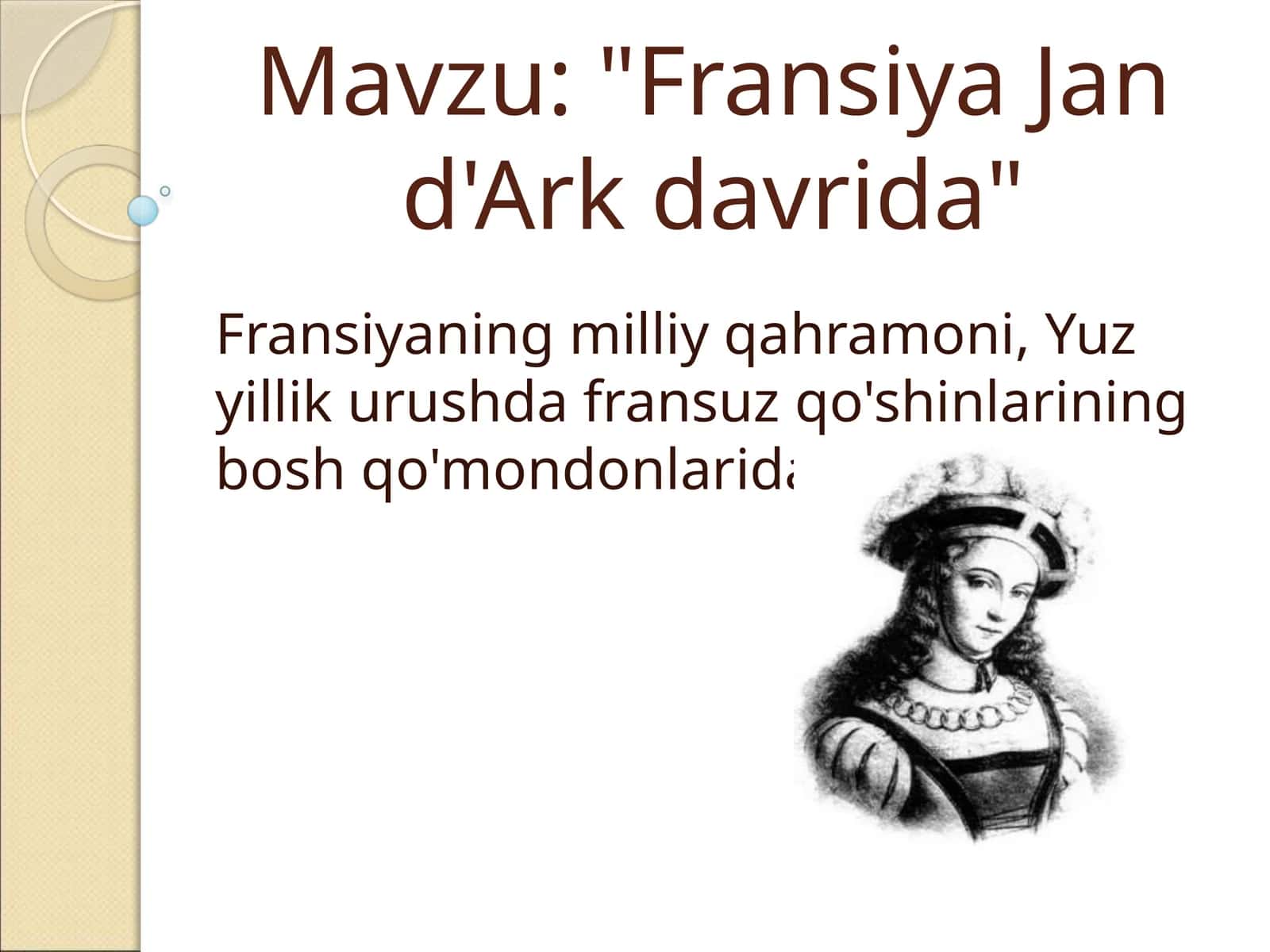 Fransiya Jan d'Ark davrida