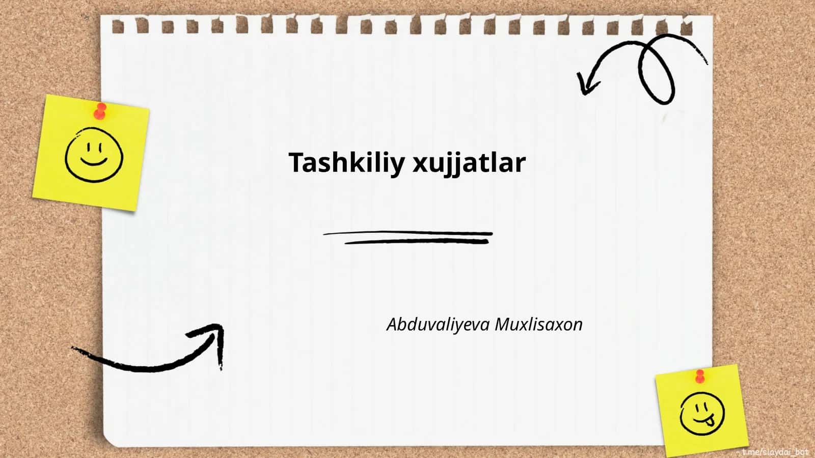 Tashkiliy xujjatlar