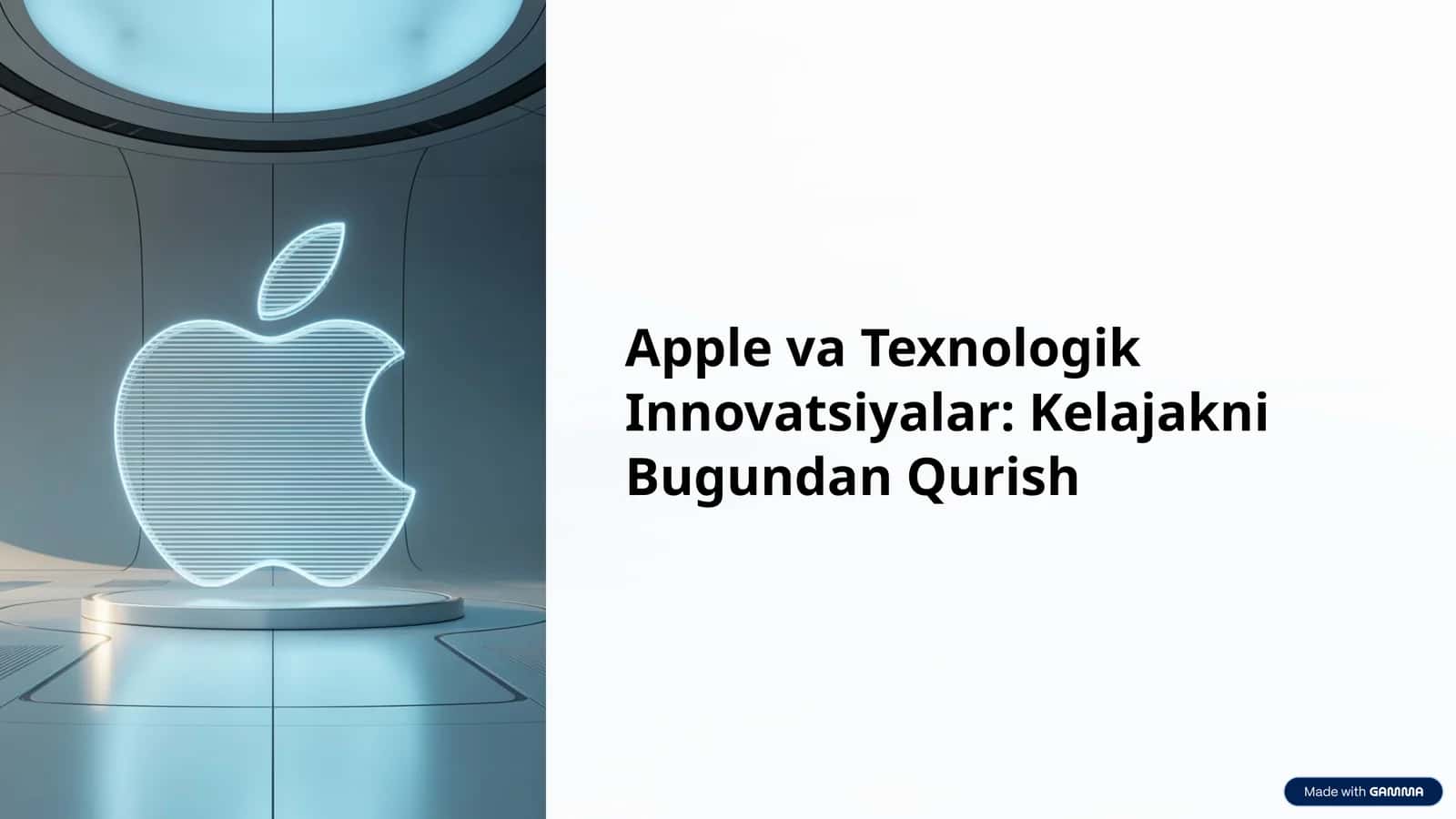 Apple va Texnologik Innovatsiyalar: Kelajakni Bugundan Qurish