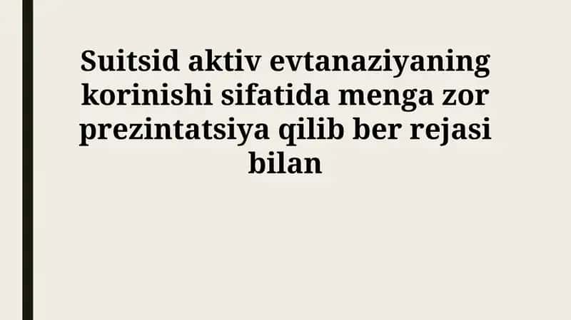 Reja: Muqaddima: Mavzuni ochish