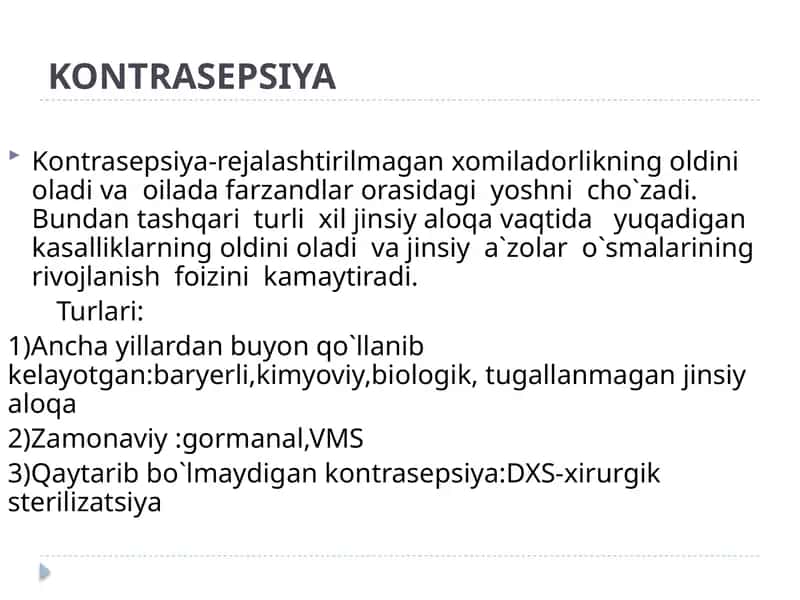KONTRASEPSIYA