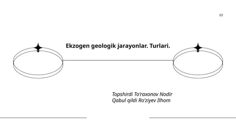 Ekzogen geologik jarayonlar. Turlari