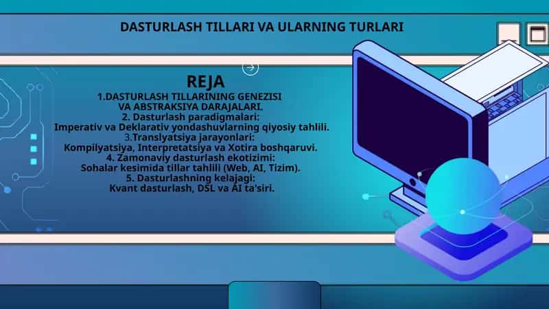 DASTURLASH TILLARI VA ULARNING TURLARI