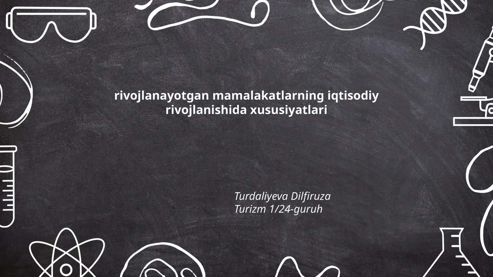 Iqtisodiy rivojlanishida turizm