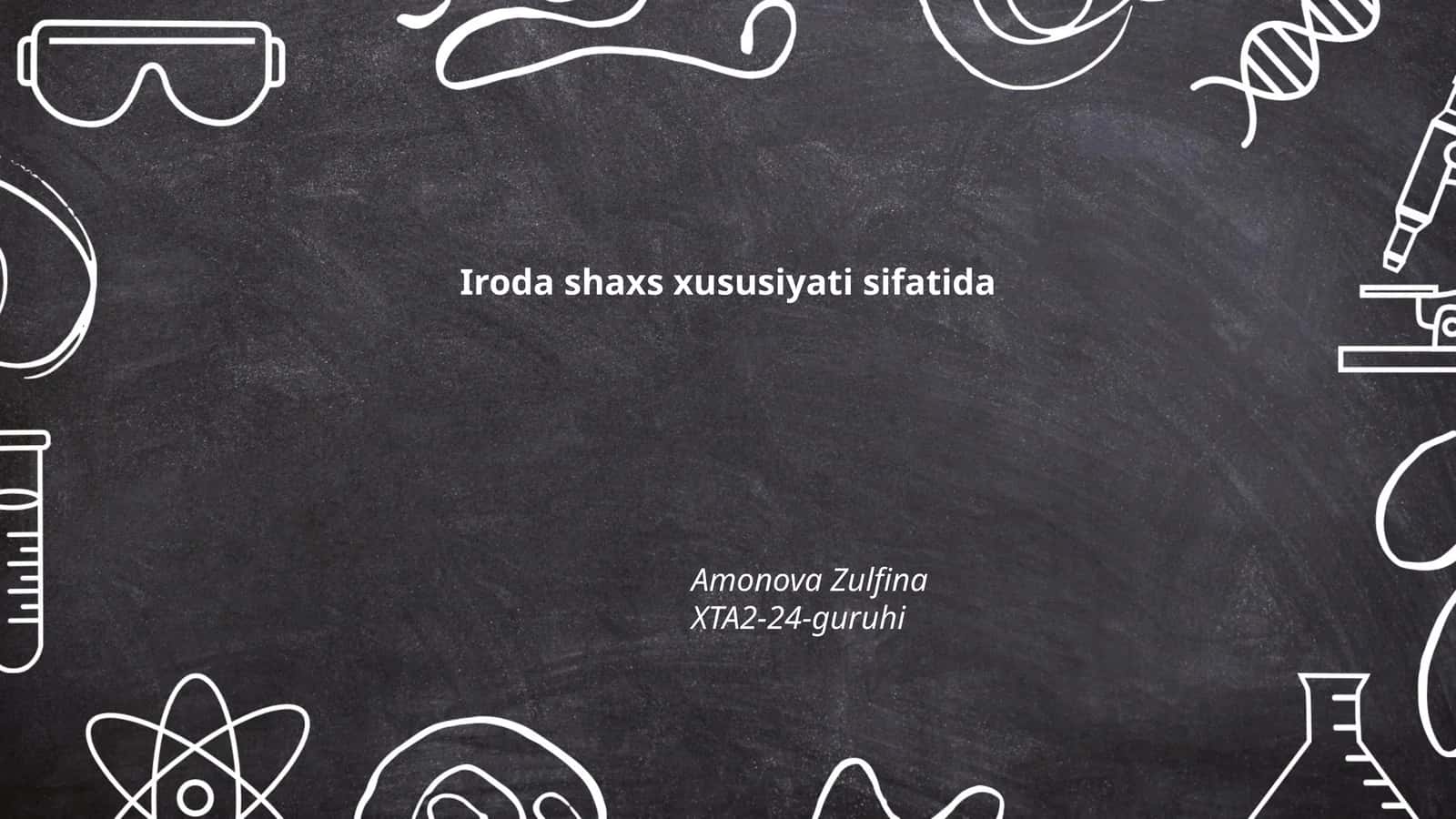 Iroda shaxs xususiyati sifatida