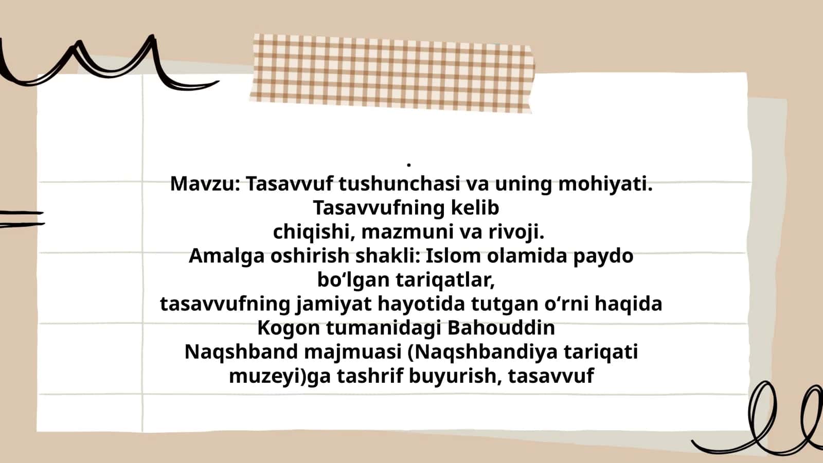 Tasavvuf tushunchasi va uning mohiyati. Tasavvufning kelib chiqishi, mazmuni va rivoji