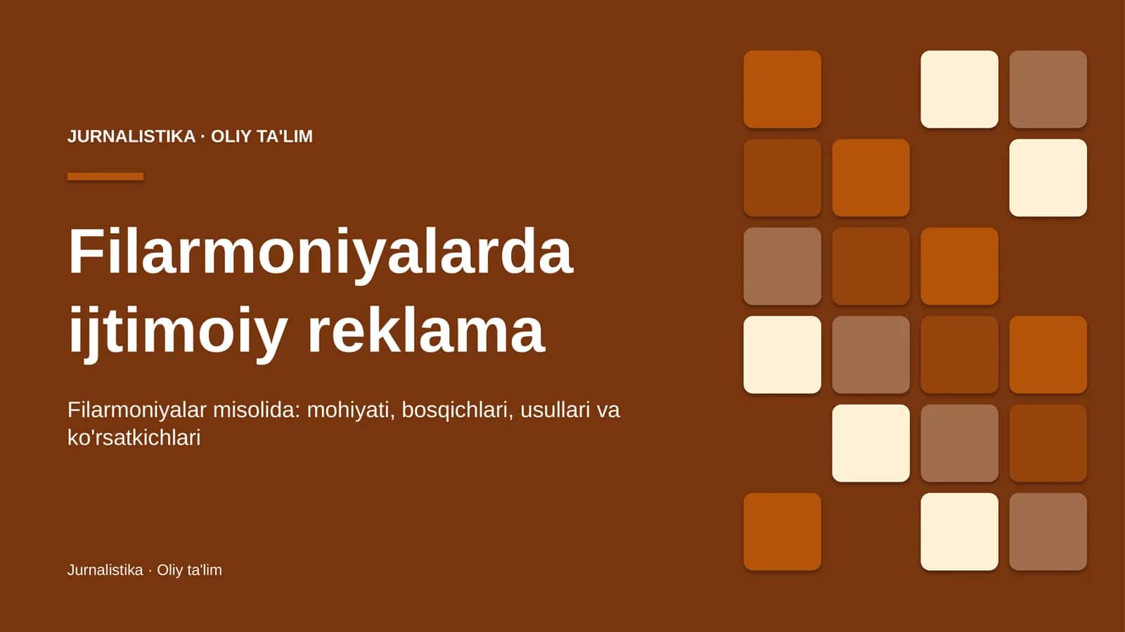 Filarmoniyalar misolida: mohiyati, bosqichlari, usullari va ko'rsatkichlari