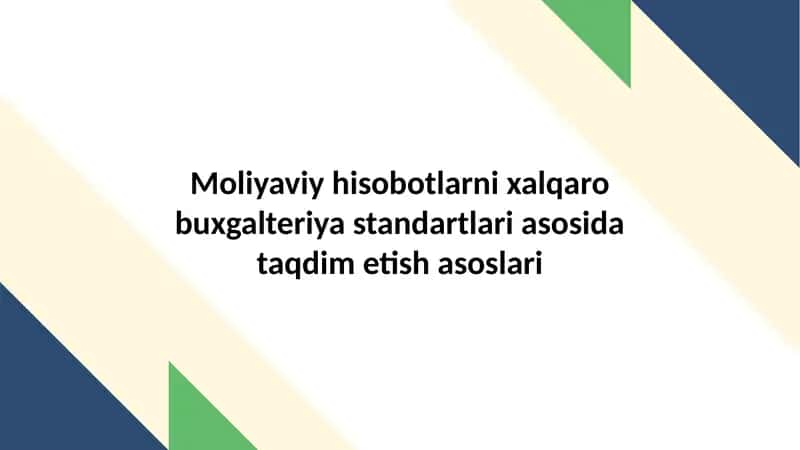 Xalqaro Moliyaviy Hisobotlar