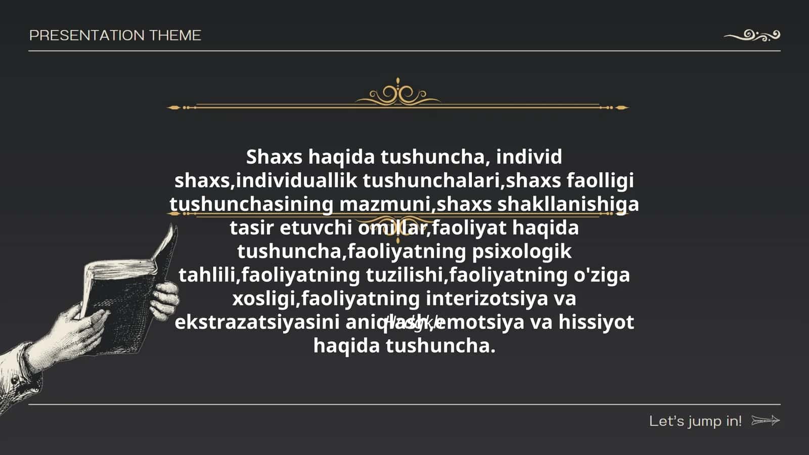 Tushunchalar tavsifi
