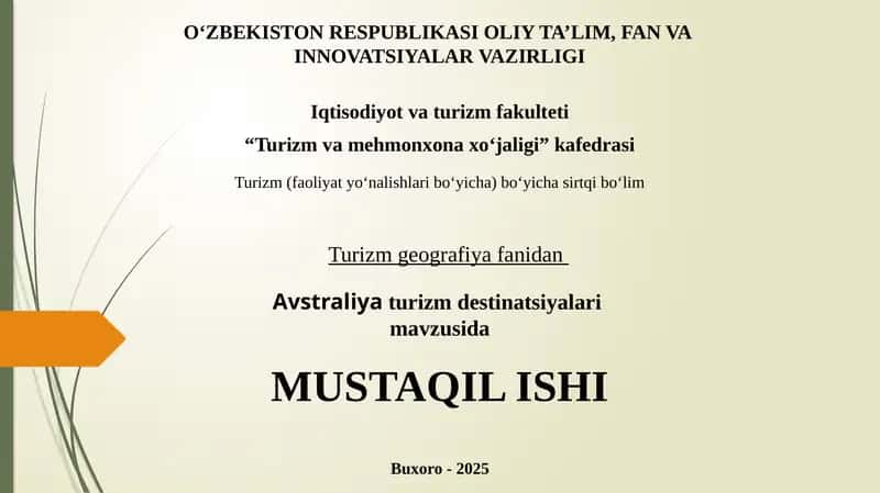Avstraliya turizm destinatsiyalari