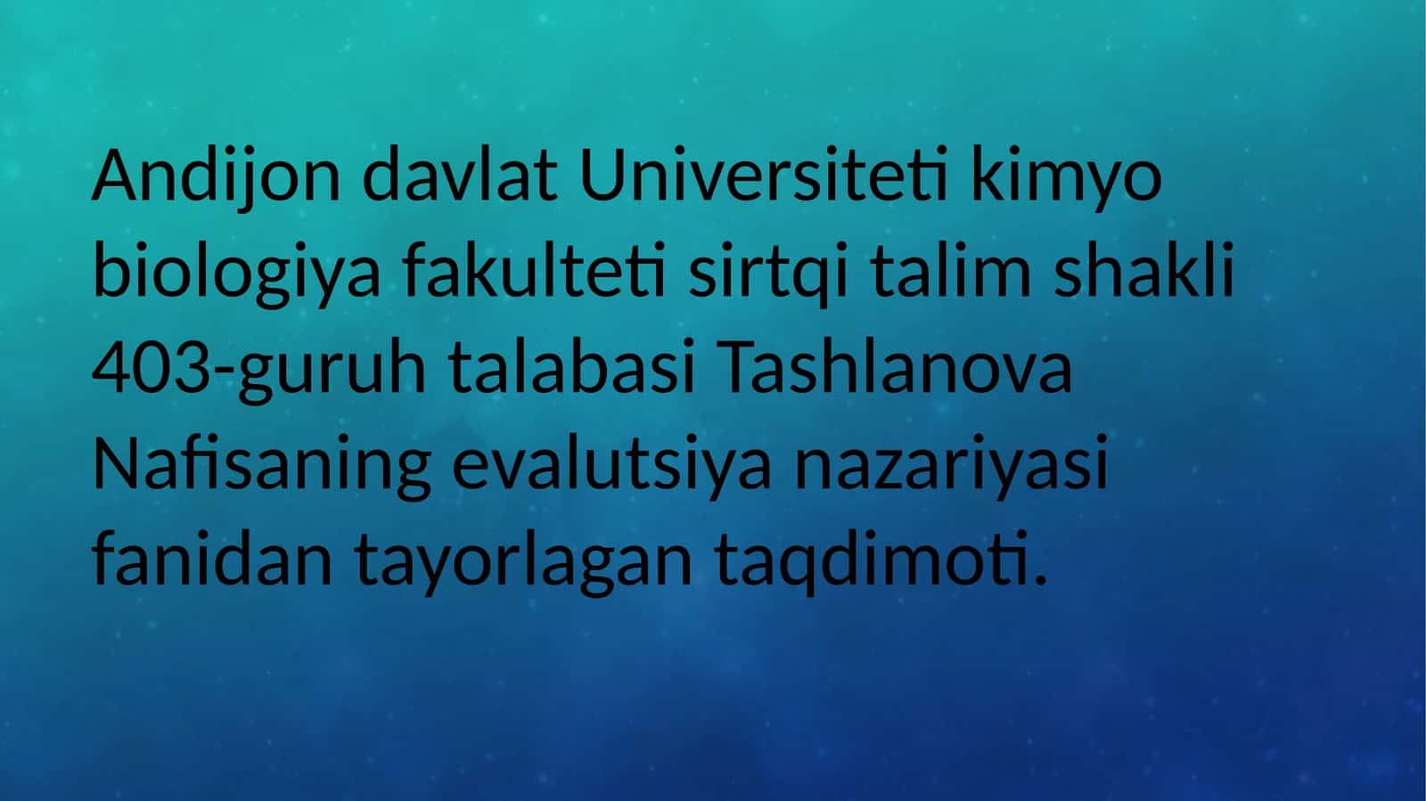 Tirik organizmalar