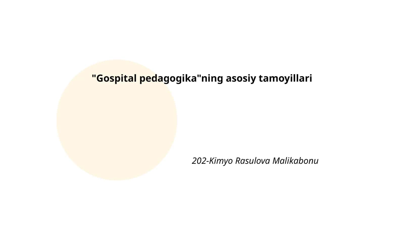 Gospital pedagogika