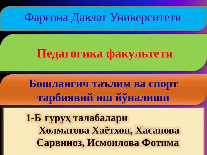 Таълимнинг методлари ва шакллари