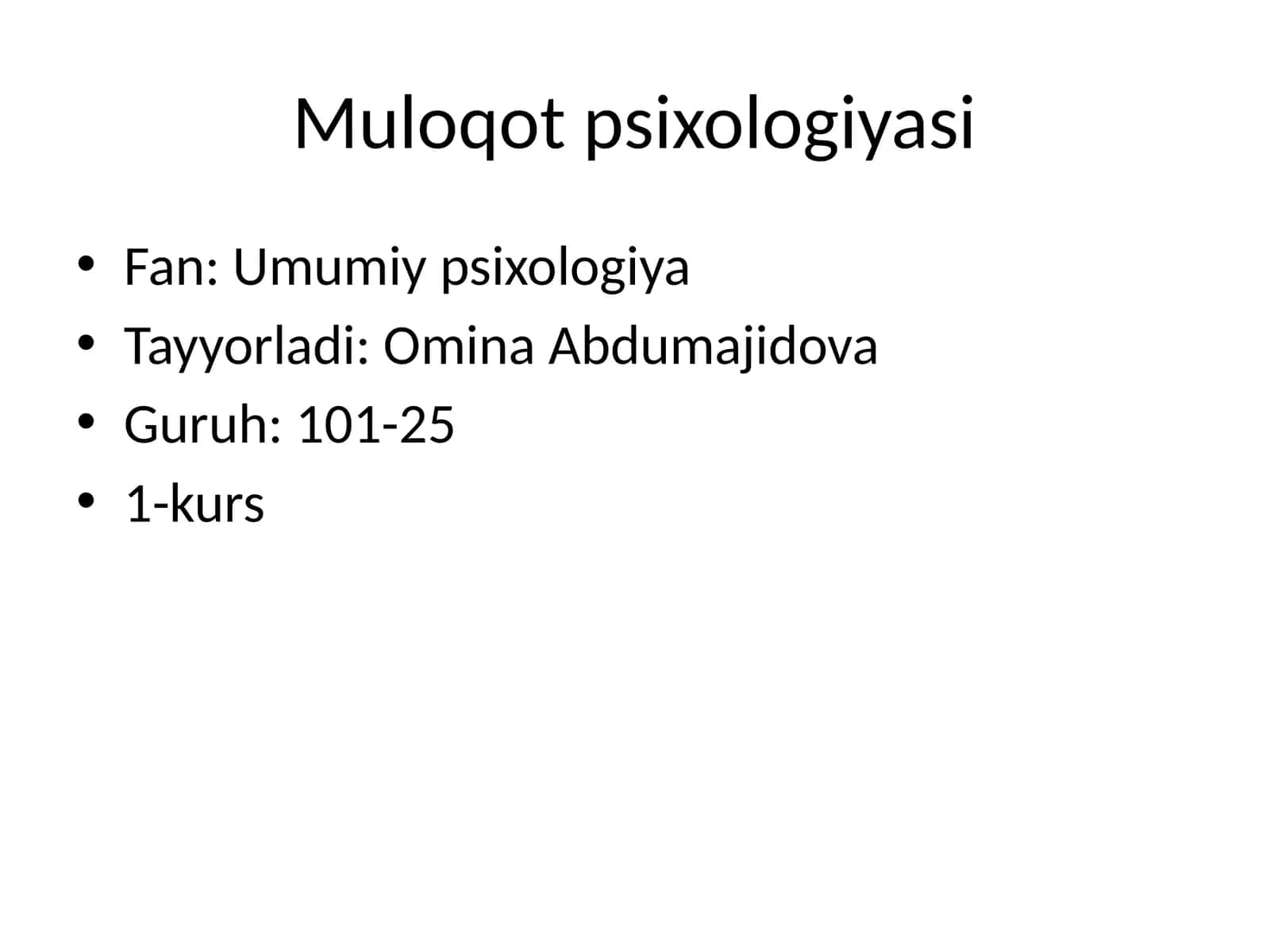Muloqot psixologiyasi