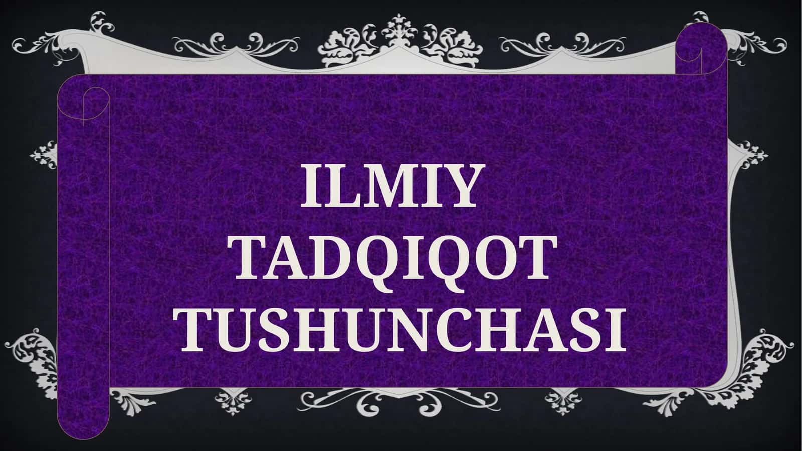 ILMIY TADQIQOT
