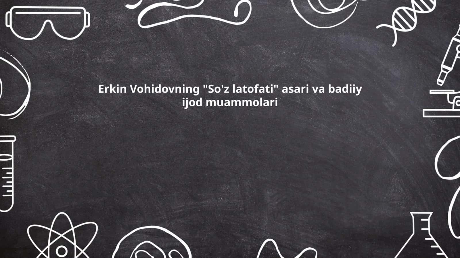 So'z latofati va ijodiy uslub