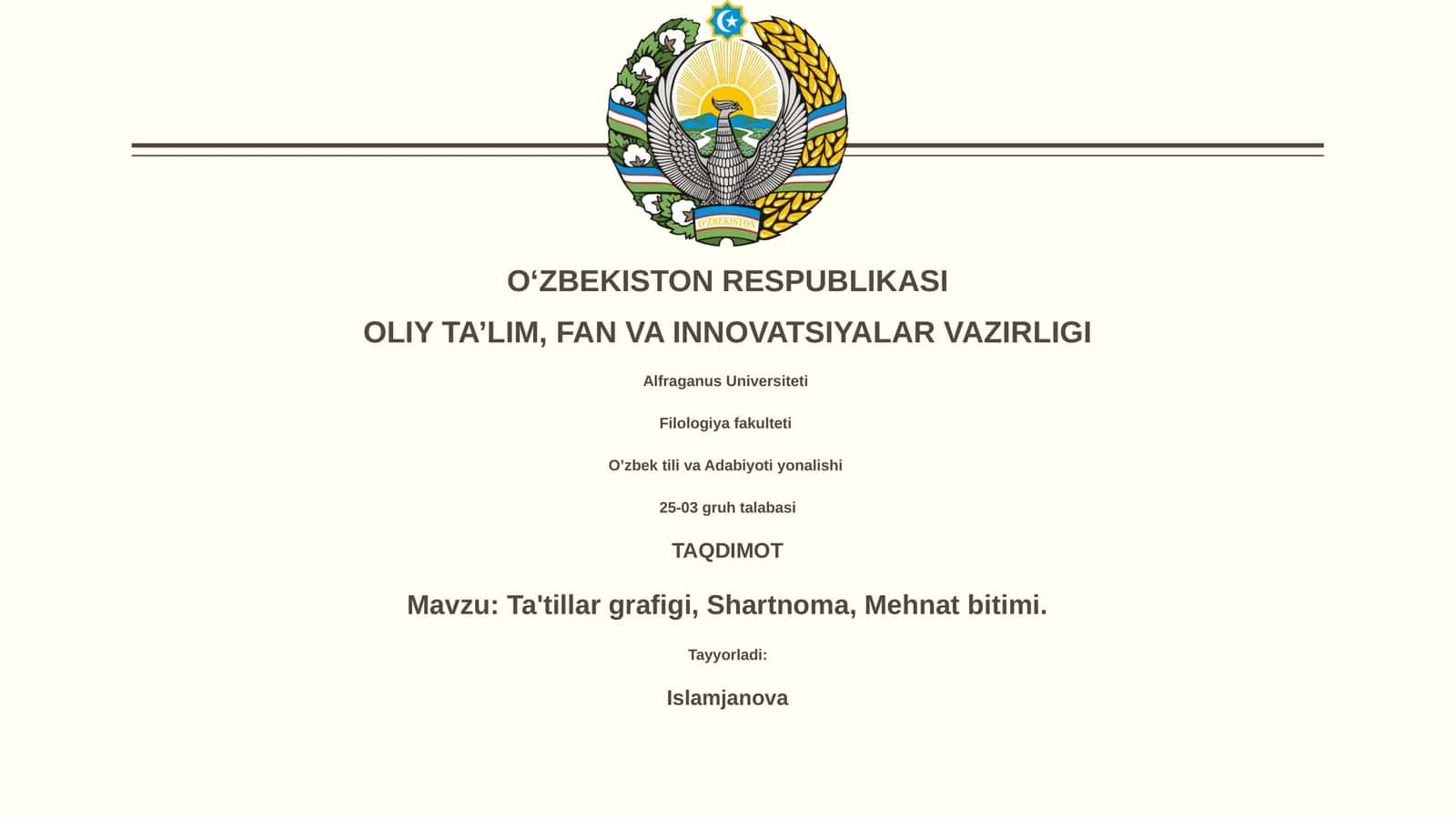 Ta'tillar grafigi, Shartnoma, Mehnat bitimi