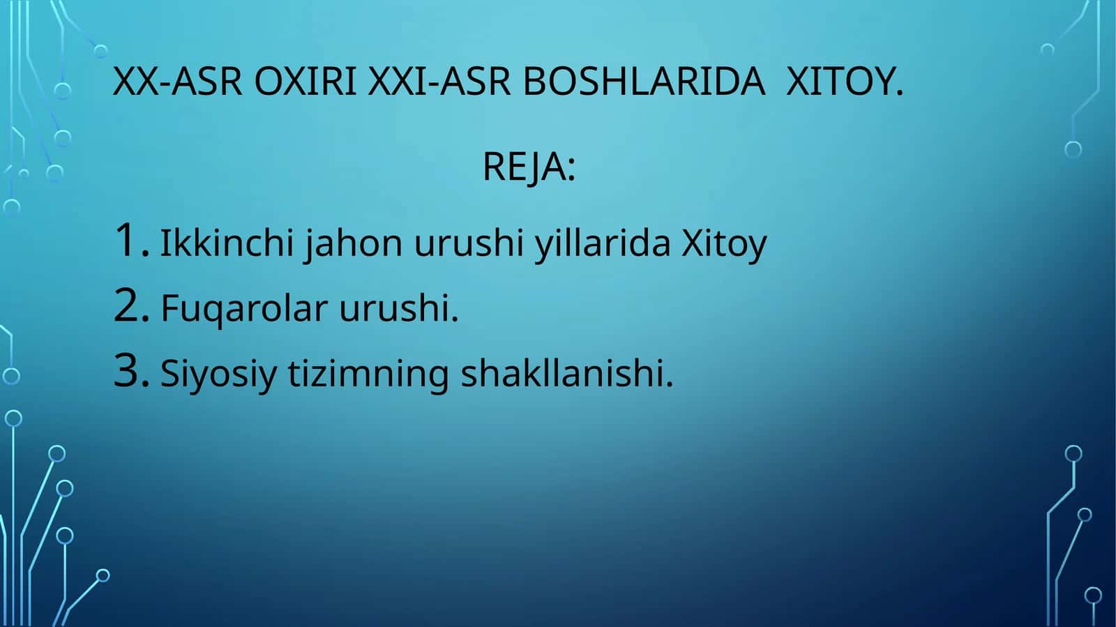 XX-asr oxiri XXI-asr boshlarida Xitoy