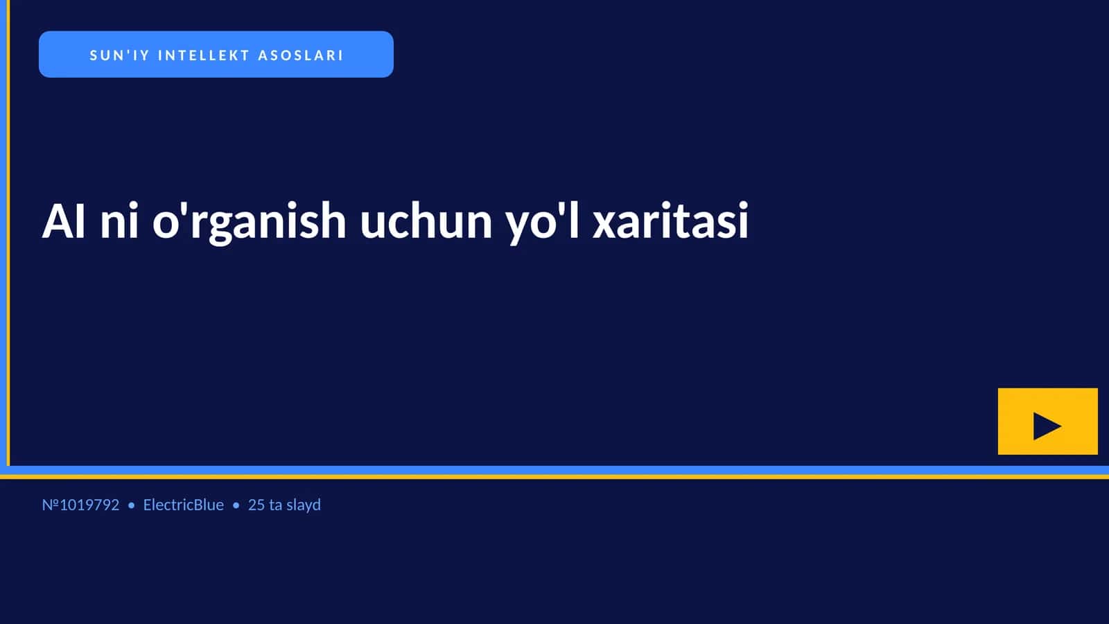 SUN'IY INTELLEKT ASOSLARI