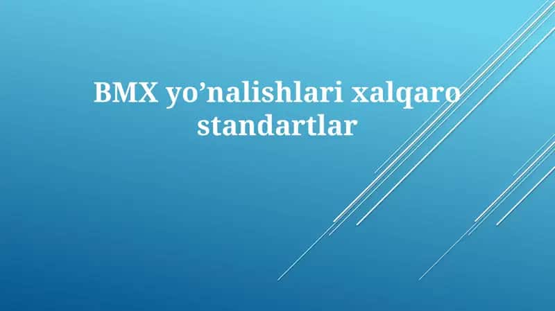 BMXyoʼnalishlarixalqarostandartlar