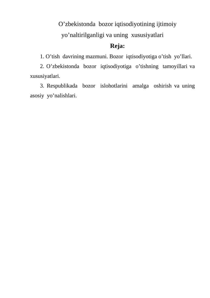 Bozor iqtisodiyoti
