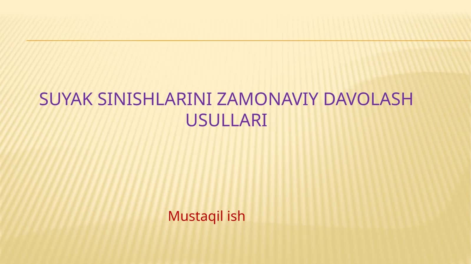 Suyak sinishlarida zamonaviy davolash usullari
