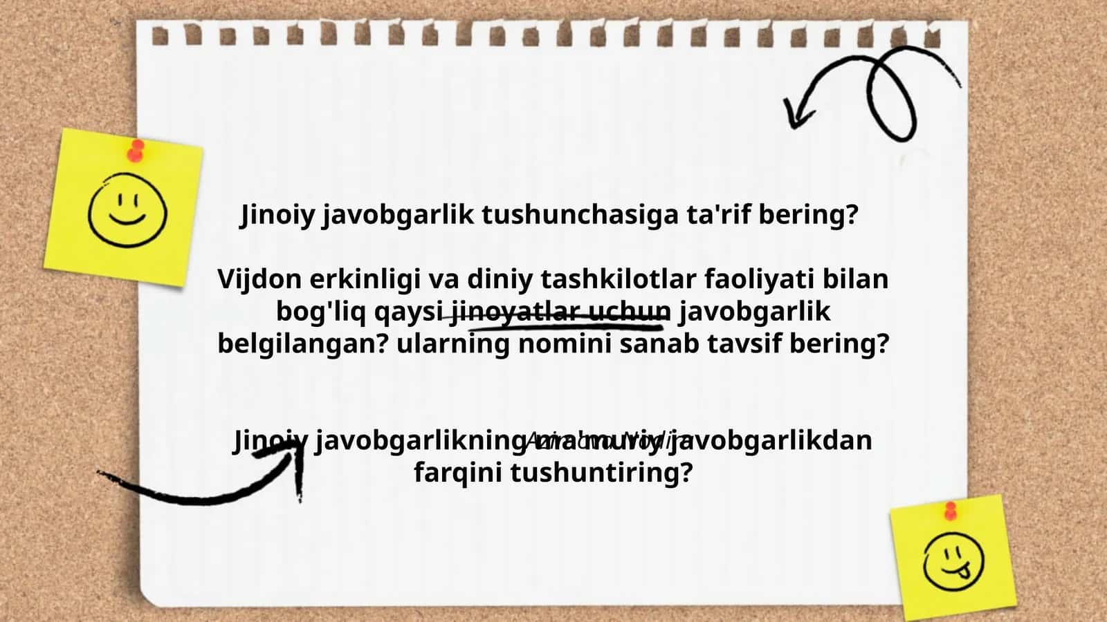 Jinoiy javobgarlik tushunchasi