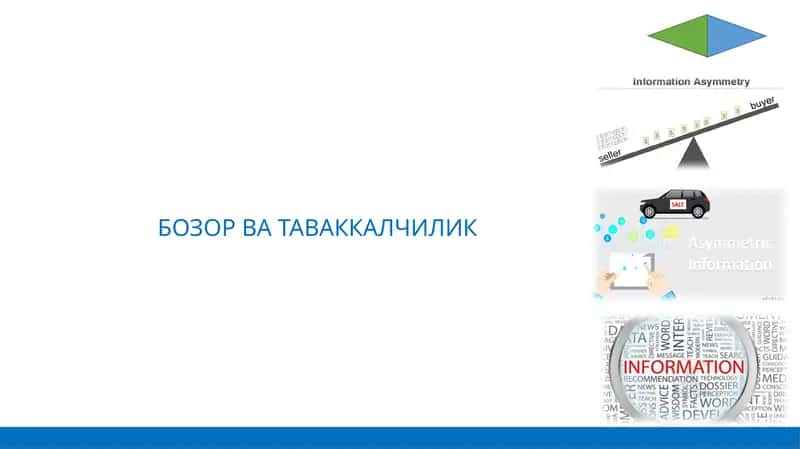 БОЗОР ВА ТАВАККАЛЧИЛИК