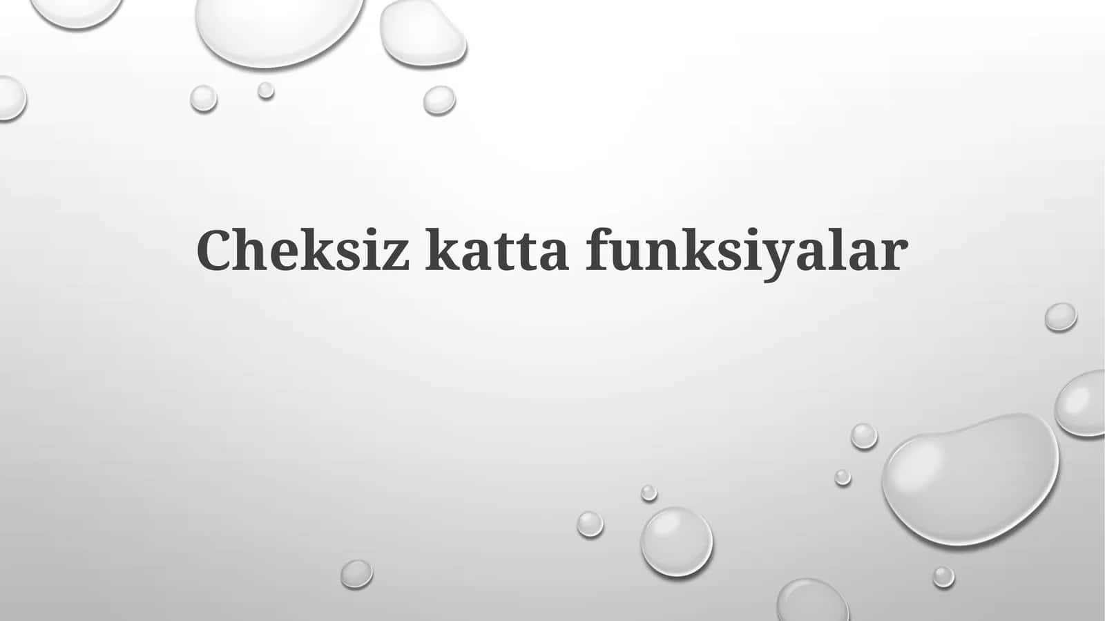 Cheksizkattafunksiyalar