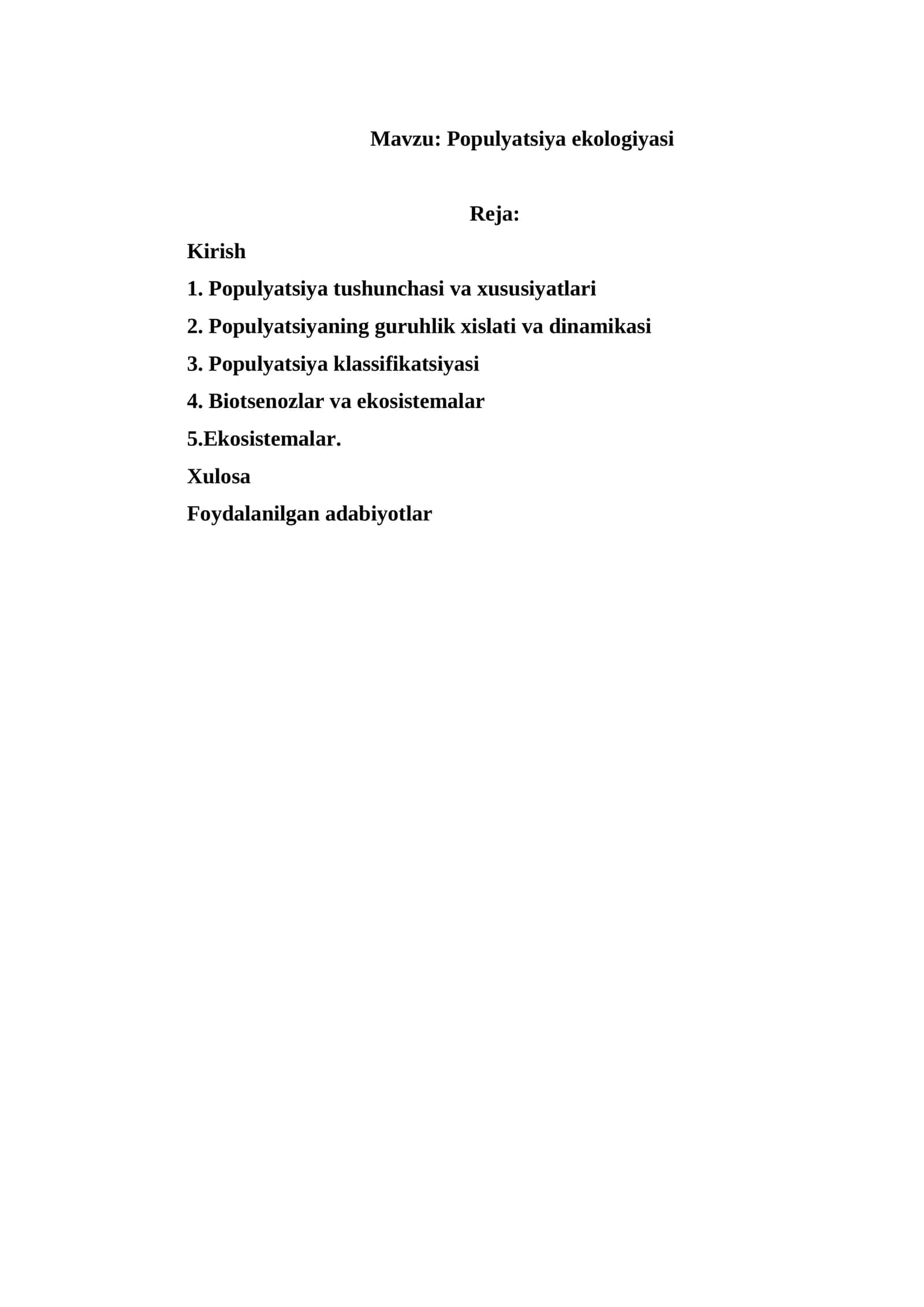 Populyatsiya ekologiyasi