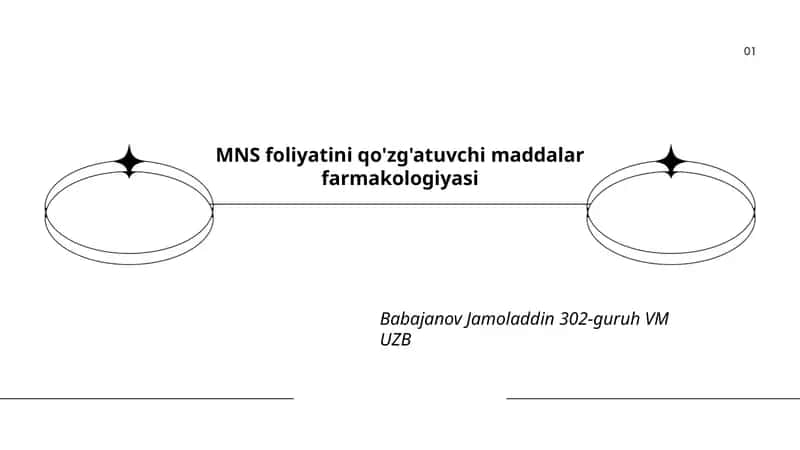 MNS foliyatini qo'zg'atuvchi maddalar farmakologiyasi
