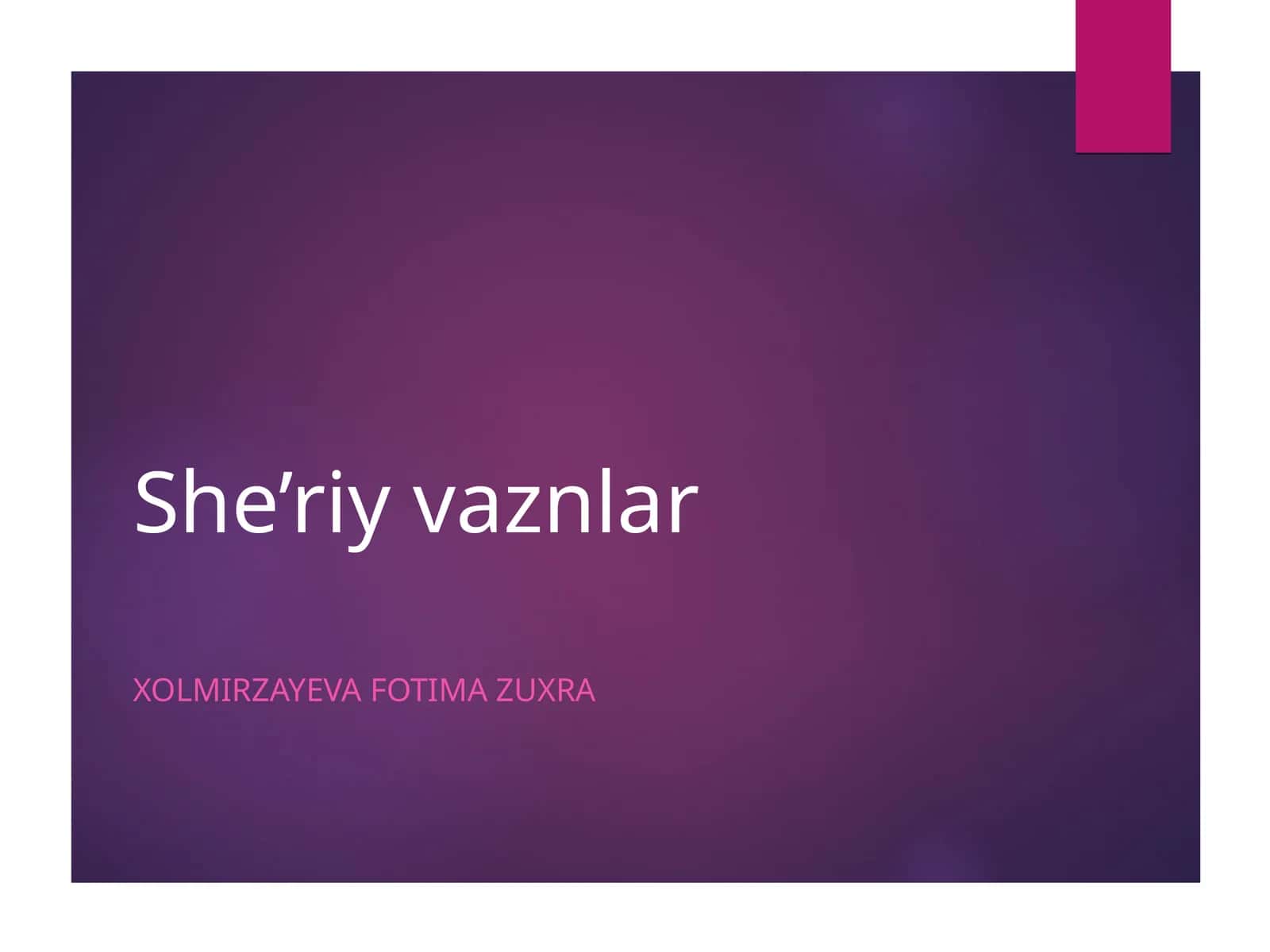 She’riy vaznlar