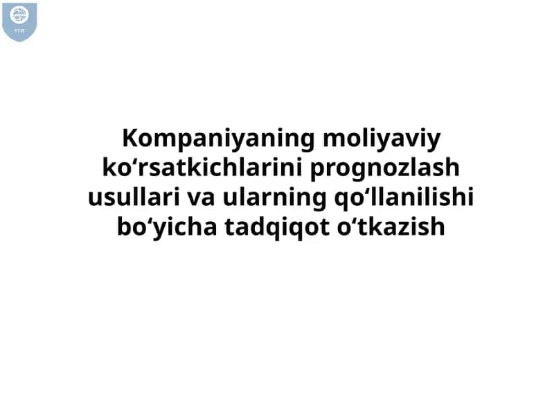 Moliyaviy koʻrsatkichlar va ularning qoʻllanilishi