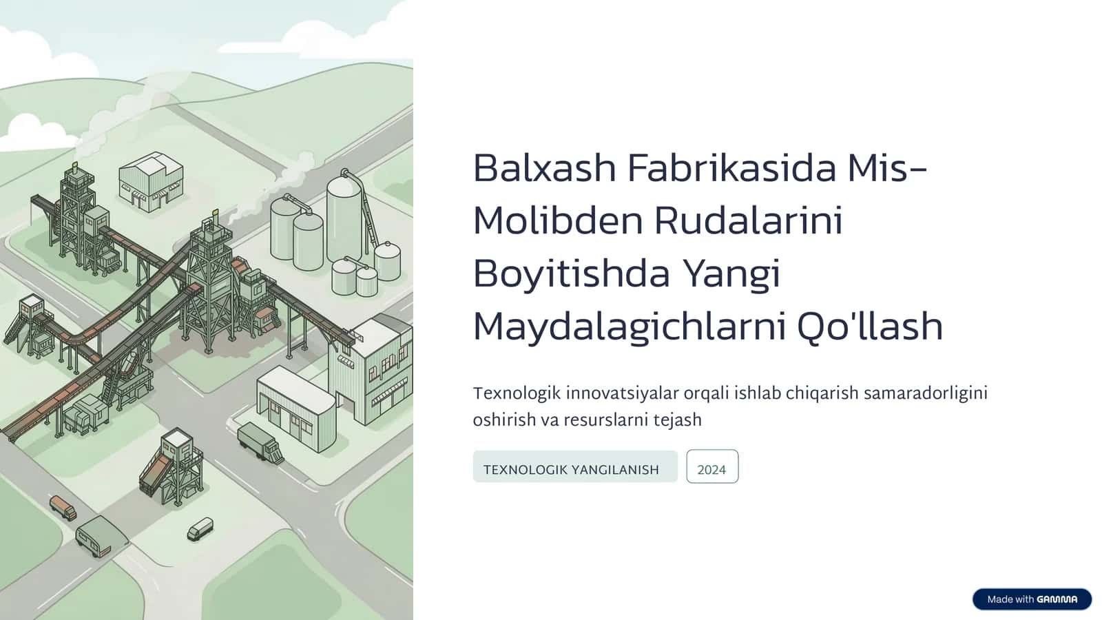 Balxash Fabrikasida Mis-Molibden Rudalarini Boyitishda Yangi Maydalagichlarni Qo'llash