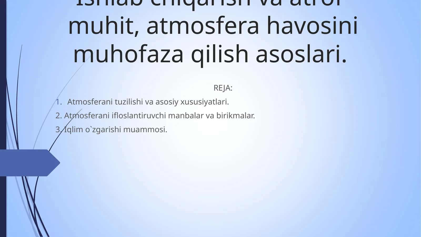 Atmosfera muhofaza qilish asoslari