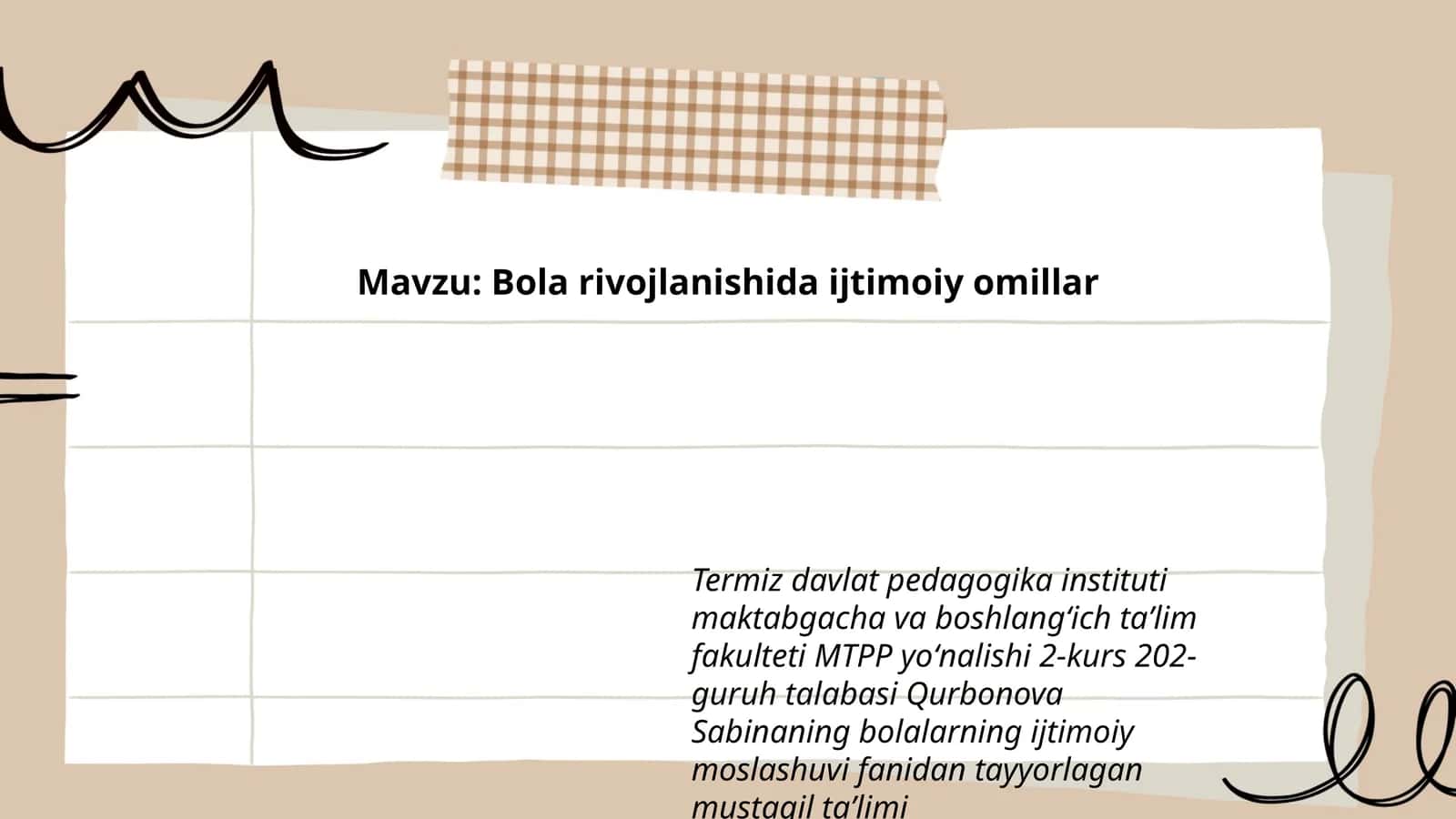 Bola rivojlanishida ijtimoiy omillar
