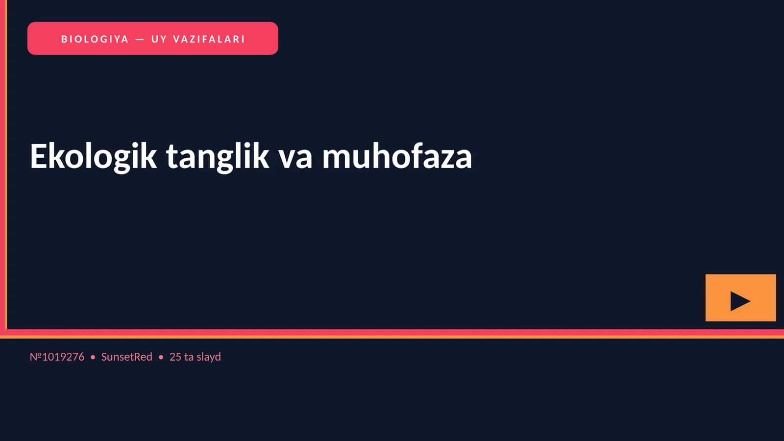 Ekologik tanglik va muhofaza