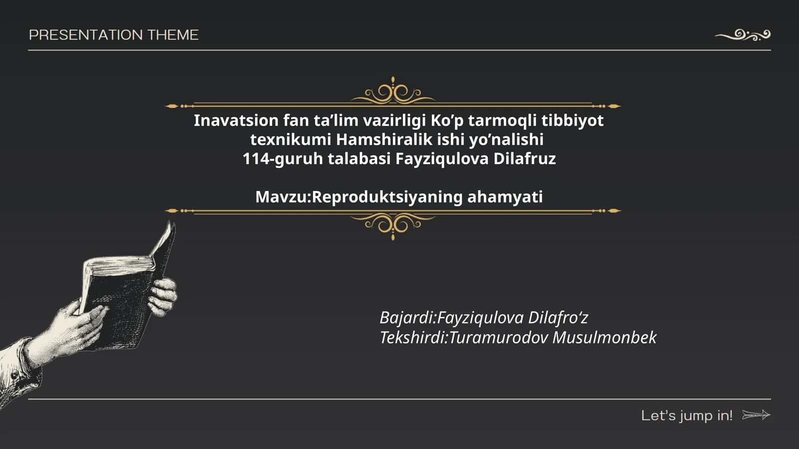 Reproduktsiyaning ahamyati