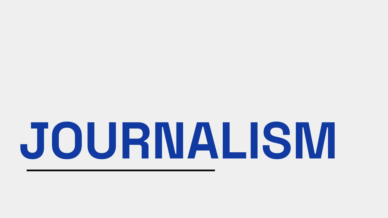 JOURNALISM