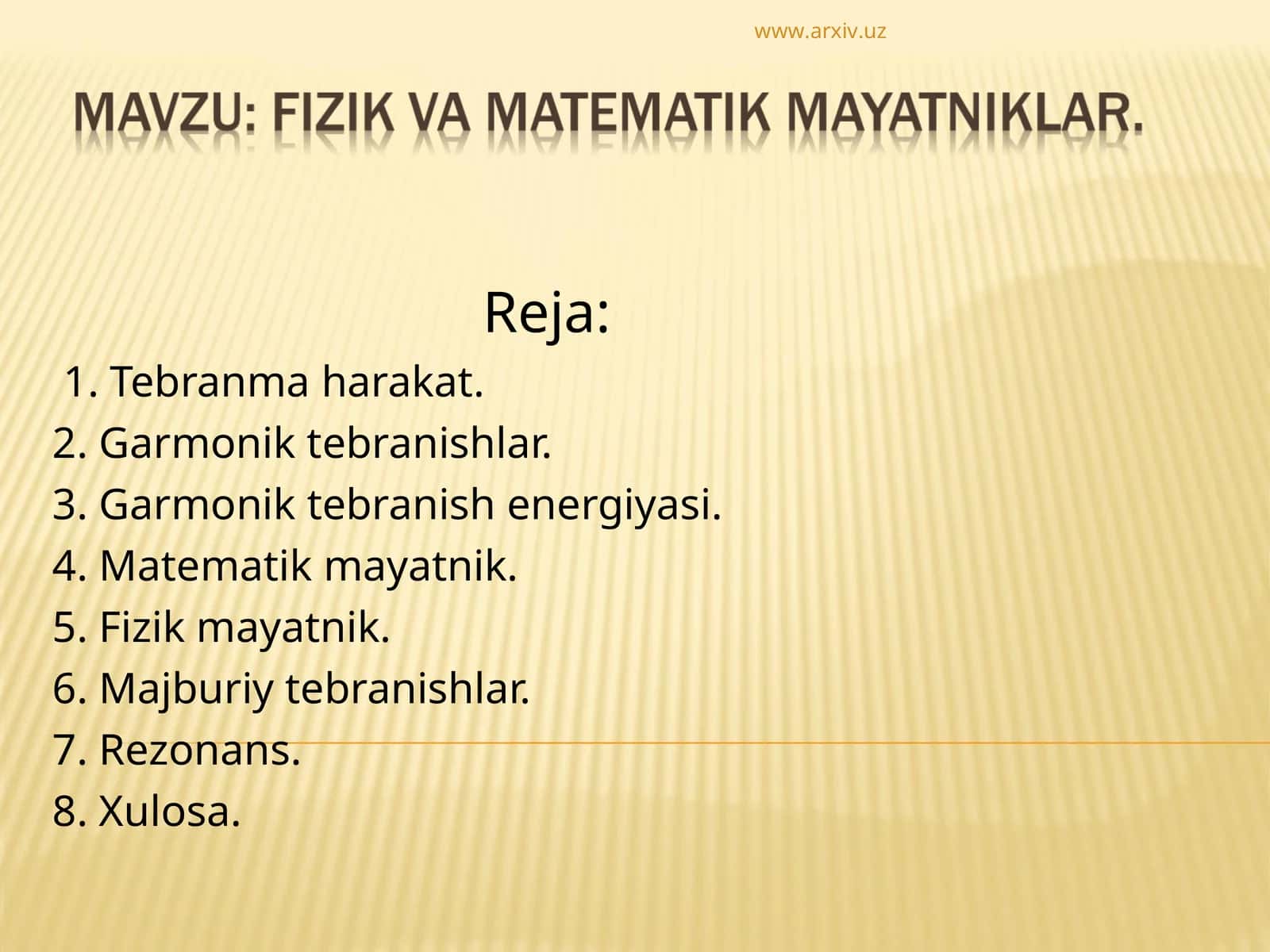 Tebranishlar