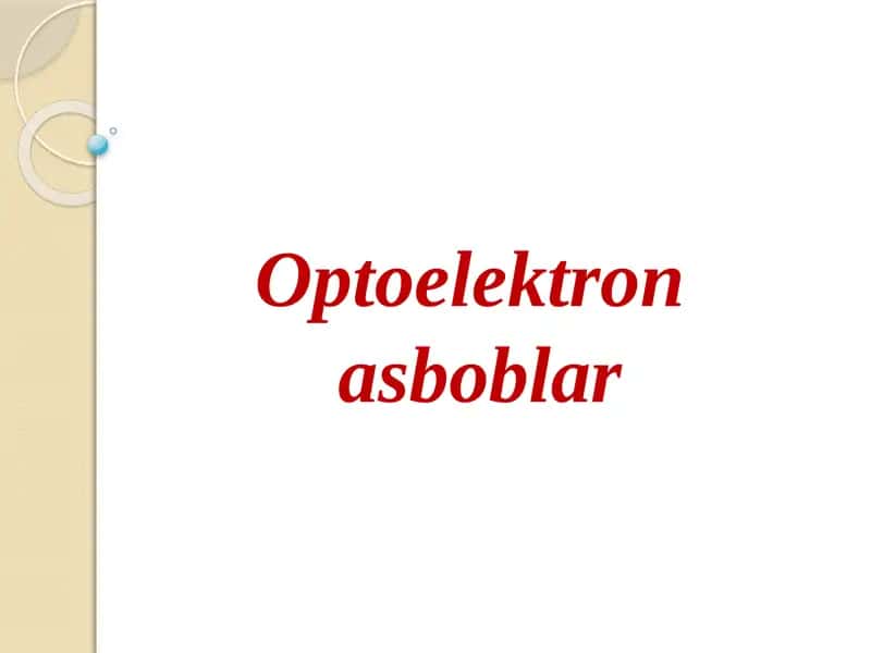 Optoelektronasboblar