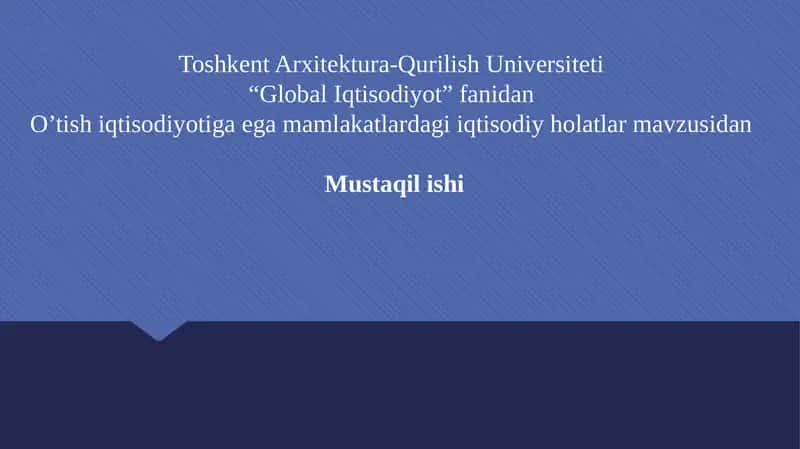 Global Iqtisodiyot